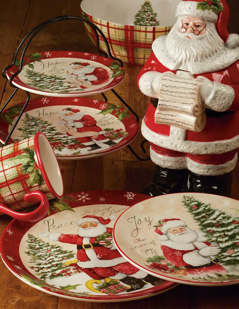 Holiday Wishes 16 Piece Dinnerware Set, Service for 4